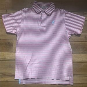 The Beaufort Bonnet Company Pink and White Striped Polo